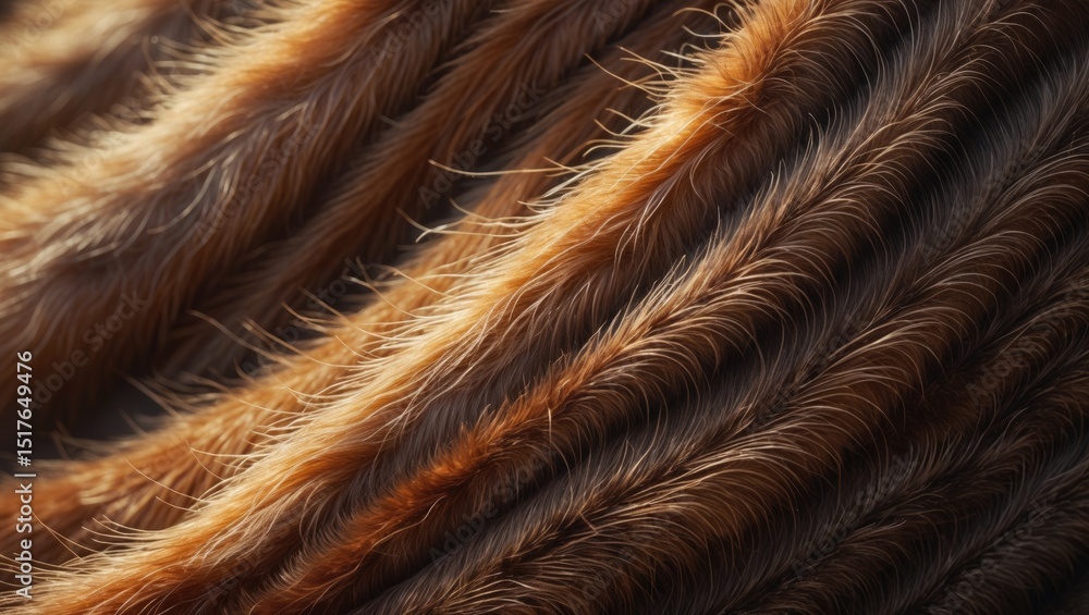 Poster feline fur design with textured pattern on a black background