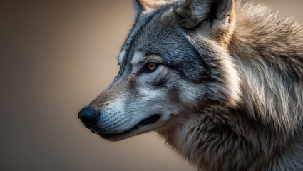 Obraz premium Close-up of silver wolf fur texture