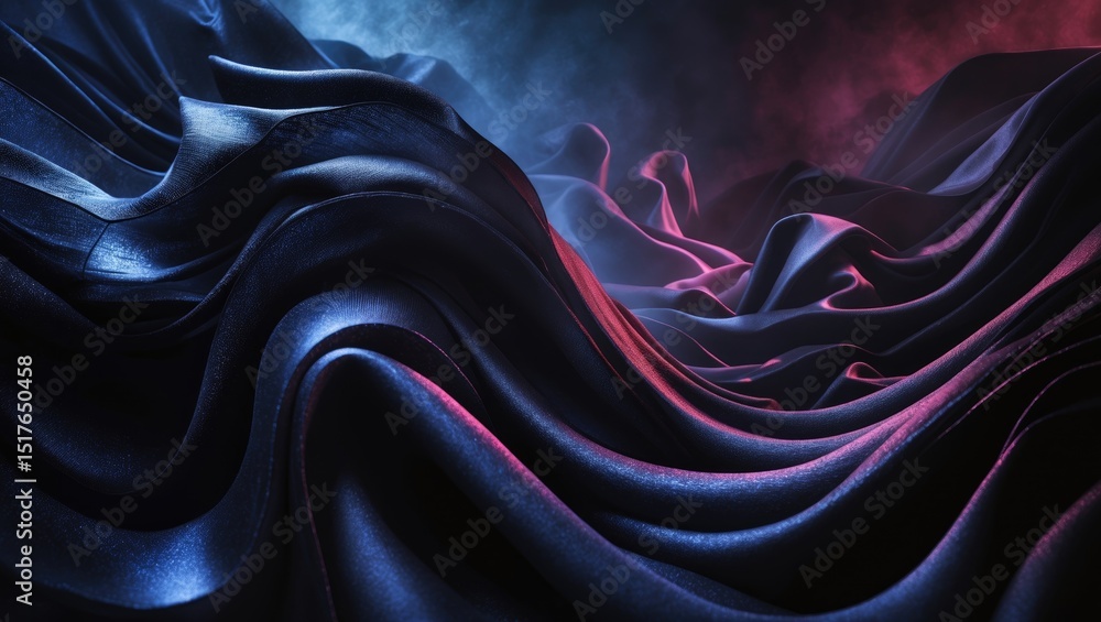 Poster elegant dark fabric with subtle lighting and shadow emphasizing texture and folds