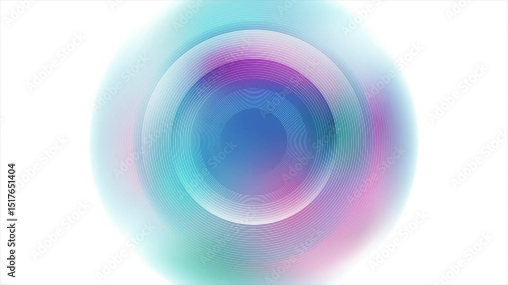 Aufkleber Blue pink smooth minimal liquid gradient abstract concept background with circular lines. Seamless looping geometric motion design. Video animation Ultra HD 4K 3840x2160