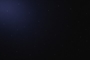 Minimal abstract galaxy background with soft indigo-to-black gradient, scattered small white stars, calm and elegant cosmic atmosphere