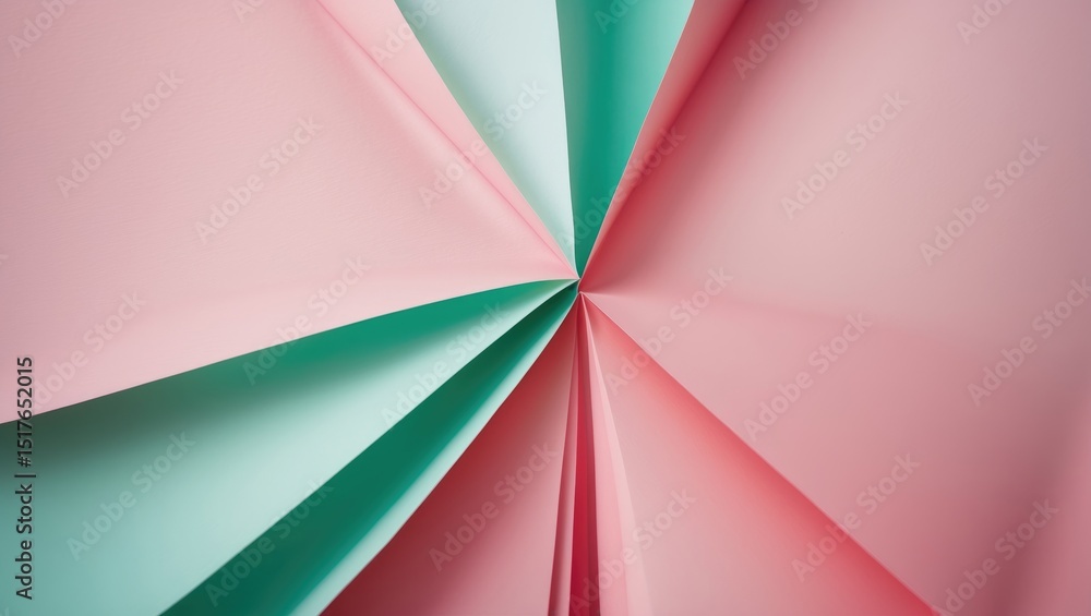 Poster pastel pink and green paper background with soft colors and abstract patterns