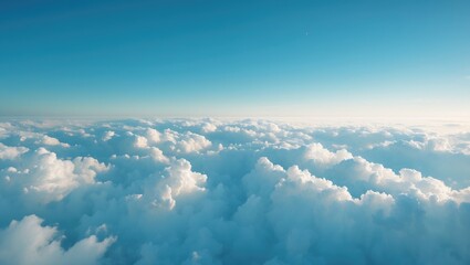 Fototapeta premium Cloud background featuring cloud layer in a bright blue sky