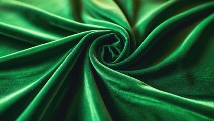 Obraz premium Emerald jade green velvet cloth backdrop featuring velour flannel texture crafted from cotton or wool with soft fluffy satin fabric