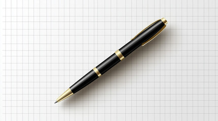 Naklejka premium Close-up of a classic fountain pen resting on a blank notebook, ready for elegant business notes or creative writing