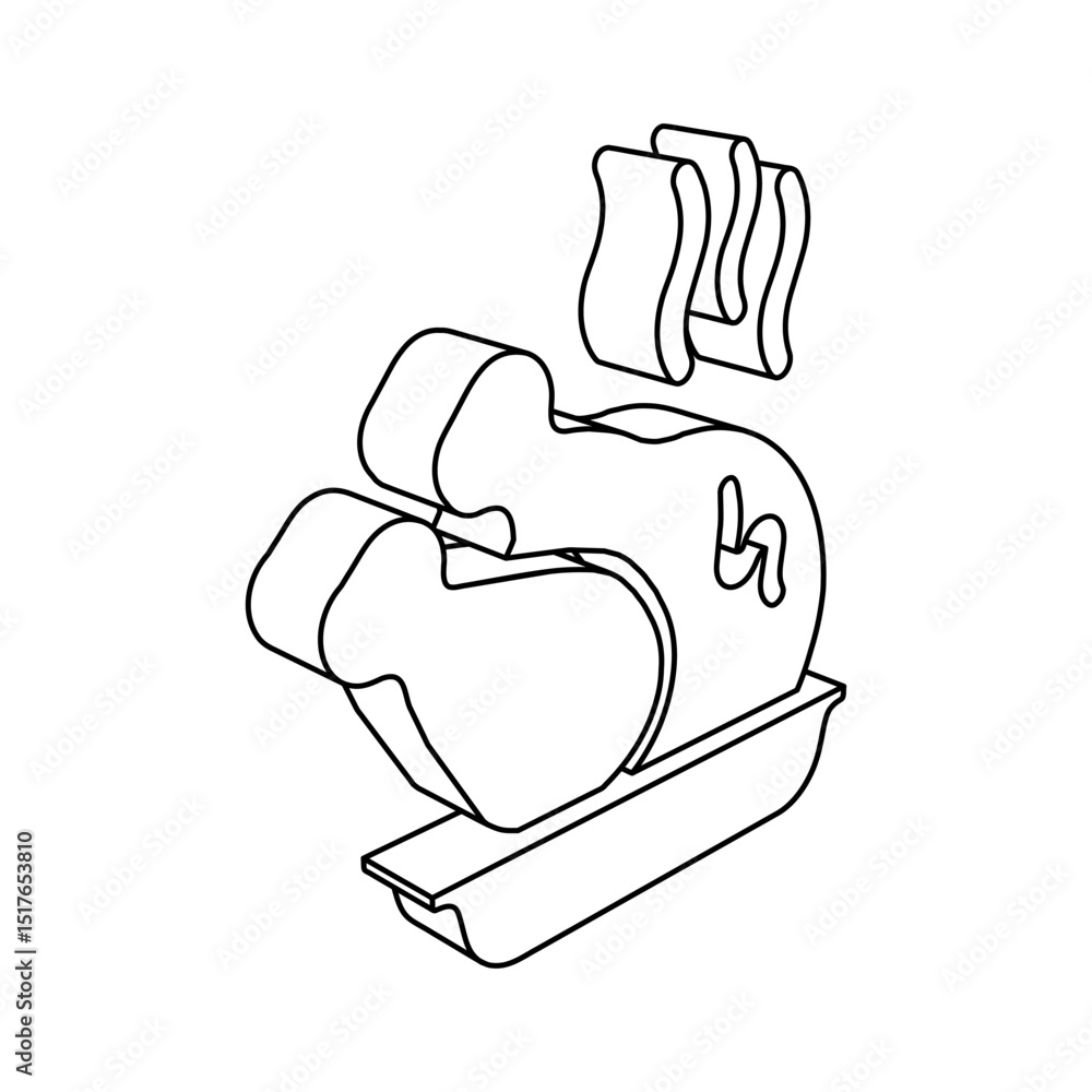 Poster the outline of a large roasted turkey is made with black lines. 3d view of the object in perspective