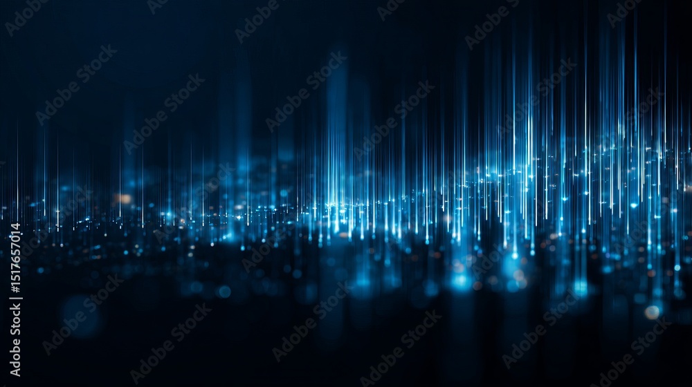 Poster abstract blue digital light rays background modern technology futuristic design elegant glowing line