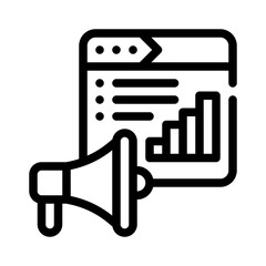 marketing analytics line icon