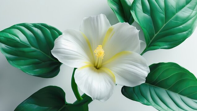 Tagar Jasmine Blossom on White Background