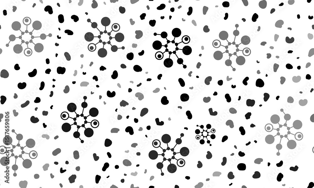 Aufkleber abstract seamless pattern with molecule symbols. creative leopard backdrop. illustration on transpar