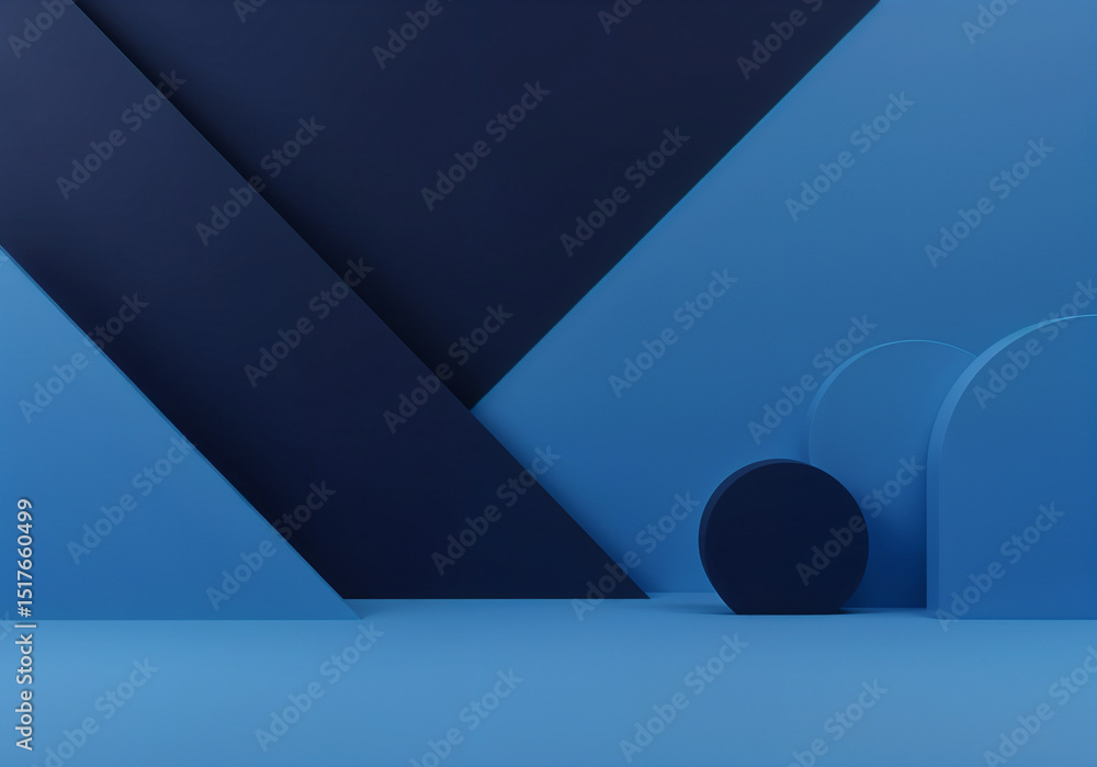 Poster abstract minimalist geometric background . generative ai