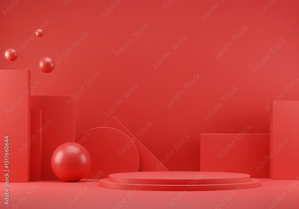 Poster abstract minimalist geometric background . generative ai