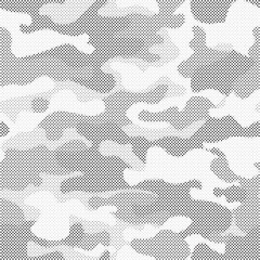 Abstract halftone background. Military camouflage effect dot seamless pattern texture. Dotted background as design element.