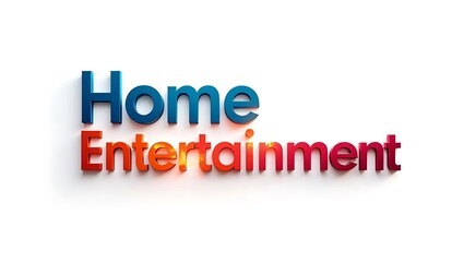Bold, colorful home entertainment display with modern  on a plain background