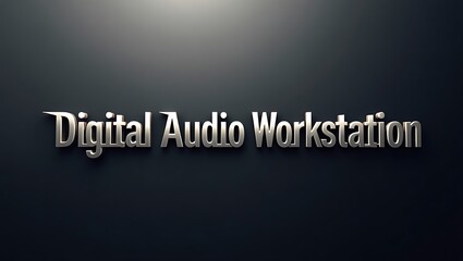 Obraz premium Creating music with Digital Audio Workstation on a plain background