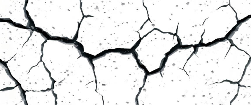 Wall Crack isolated transparent background png