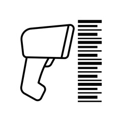 Bar code Scanner Icon vector illustration design templates simple and modern concept