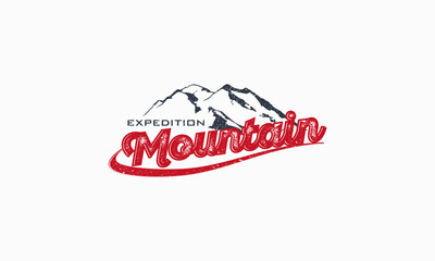 Vintage mountain graphic design.