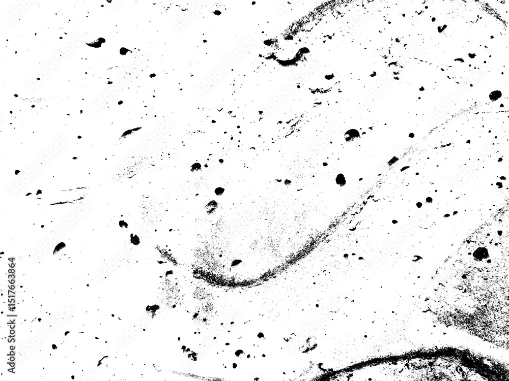 Poster abstract grunge black and white distressed texture overlay effect design element, noise background