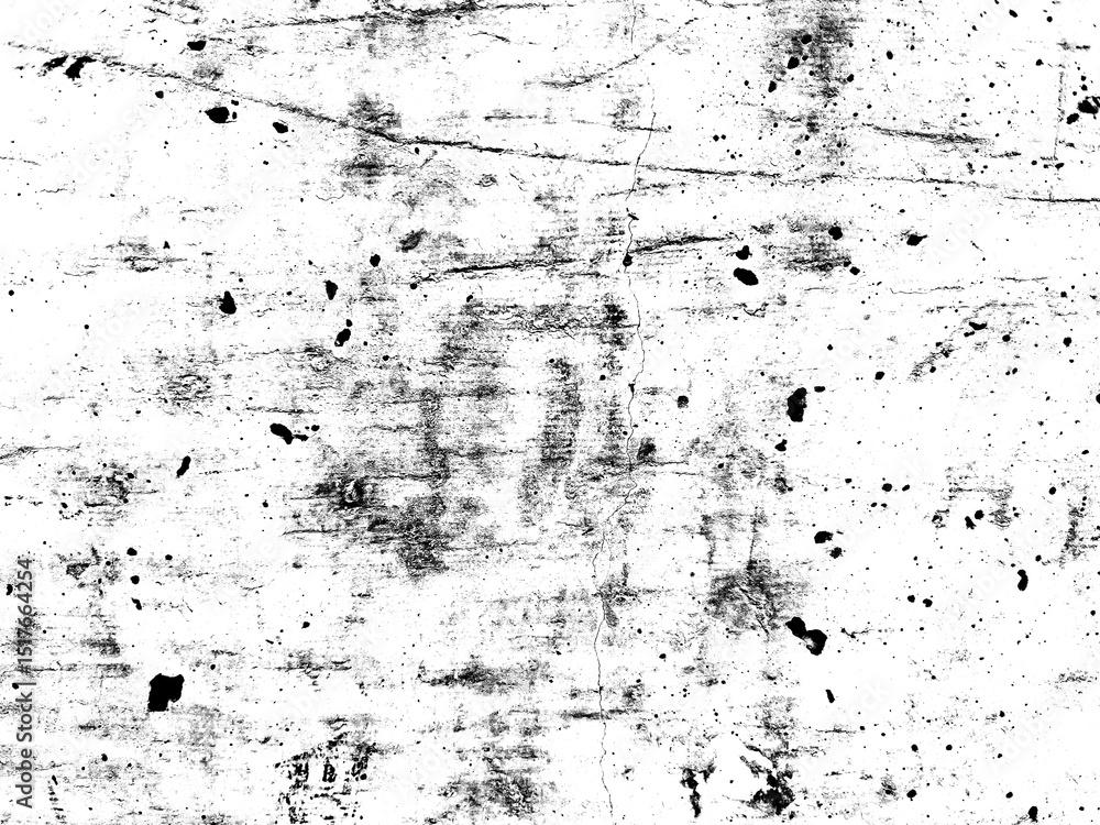 Poster abstract grunge black and white distressed texture overlay effect design element, noise background
