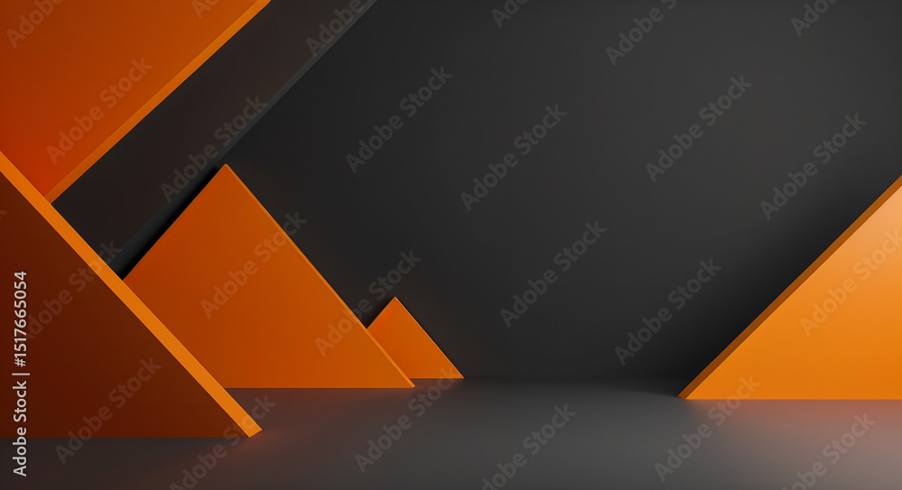 Poster abstract minimalist geometric background . generative ai