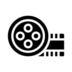 film reel glyph icon