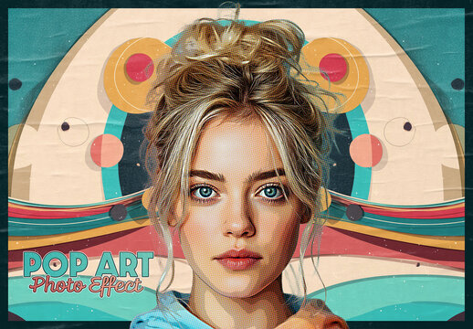 Fantasy Pop Art Style Photo Effect Mockup
