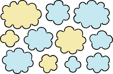 シンプルな雲形のフレームセット