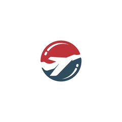 Fototapeta premium Letter A for Airplane logo design template