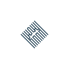 Letter A for Airplane logo design template