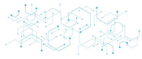 Medical and healthcare banner with hexagonal shape 