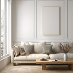Light & airy living room, neutral tones