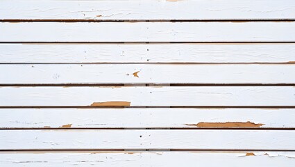 Fototapeta premium Whitewashed wooden planks with peeling paint texture