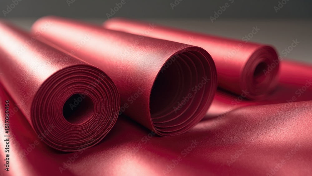 Poster luxurious red ruby satin fabric texture for product presentation