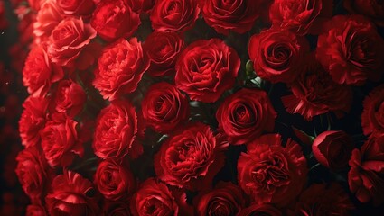 Abstract red floral pattern for romantic occasions