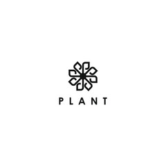 Plant logo design template