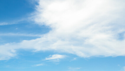 Naklejka premium Sky cloud blue nature background paronama web cloudy summer winter season day, light beauty horizon spring brigth gradient calm abstract backdrop air nature view wallpaper landscape environment.