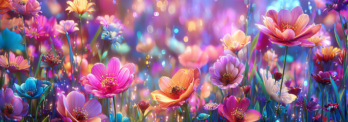 flowers background, AI generated