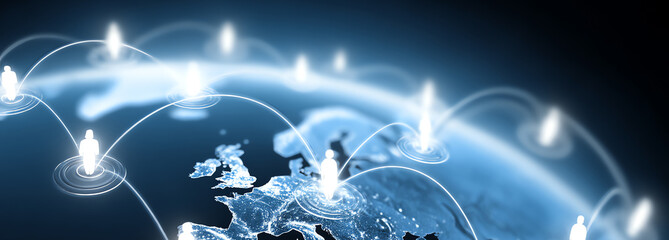 social network illustration, AI generated