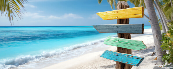 beach signs, AI generated