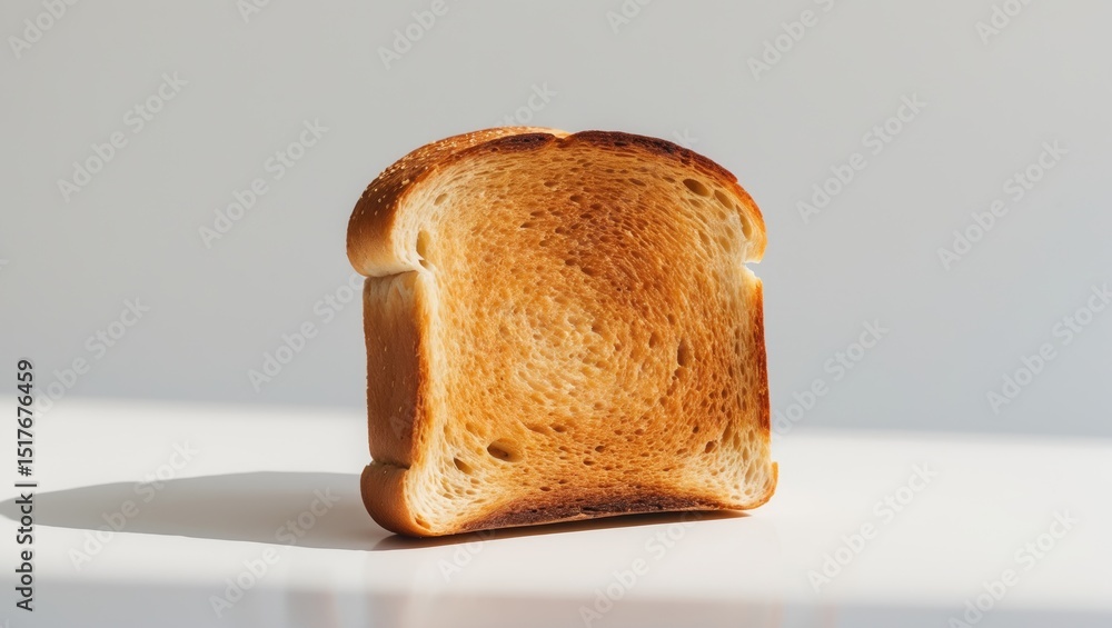 Poster wholemeal bread slices topped with crisp toast isolated on white background