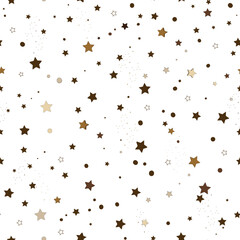Brown colorored stars seamless pattern.eps