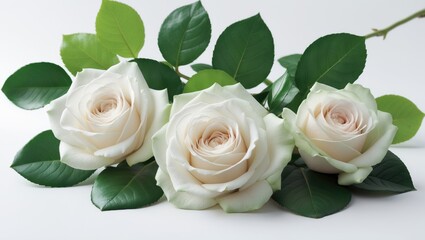 Fototapeta premium Thai floral garland featuring jasmine and rose blossoms with white and green accents, ideal for spiritual and cultural decoration