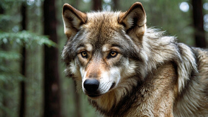 Obraz premium wolf in the zoo