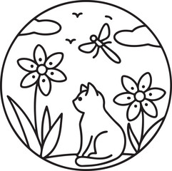 Adorable Cute Cat Coloring Pages - Playful Kittens & Kawaii Cat Designs for Kids & Adults, Printable PDF, Fun & Relaxing Feline Art Therapy
