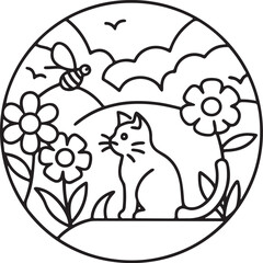 Adorable Cute Cat Coloring Pages - Playful Kittens & Kawaii Cat Designs for Kids & Adults, Printable PDF, Fun & Relaxing Feline Art Therapy