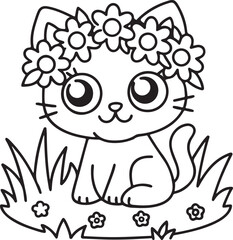Adorable Cute Cat Coloring Pages - Playful Kittens & Kawaii Cat Designs for Kids & Adults, Printable PDF, Fun & Relaxing Feline Art Therapy