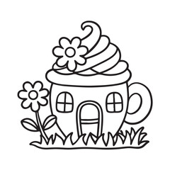 Black & White Designs, Victor Illustration, Line Art, Little Garden Bold Easy Coloring  Book, Little Garden Bold Easy Coloring  Pages, Coloring Book, Coloring Pages, Printable Coloring Pages