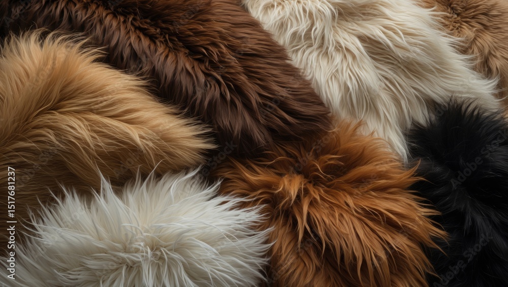 Poster fur and animal print background with abstract texture and pattern design
