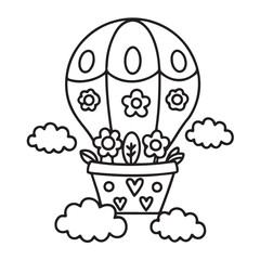 Black & White Designs, Victor Illustration, Line Art, Little Garden Bold Easy Coloring  Book, Little Garden Bold Easy Coloring  Pages, Coloring Book, Coloring Pages, Printable Coloring Pages